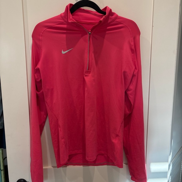 Nike Tops - Nike Bright Pink Dri-FIT Half-Zip Performance Top